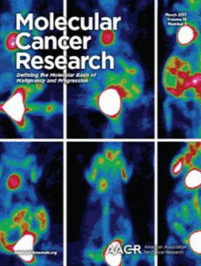 The March 2017 cover of "Molecular Cancer Research" is a photo taken by SAIF of several scans of small animals and their tumors.