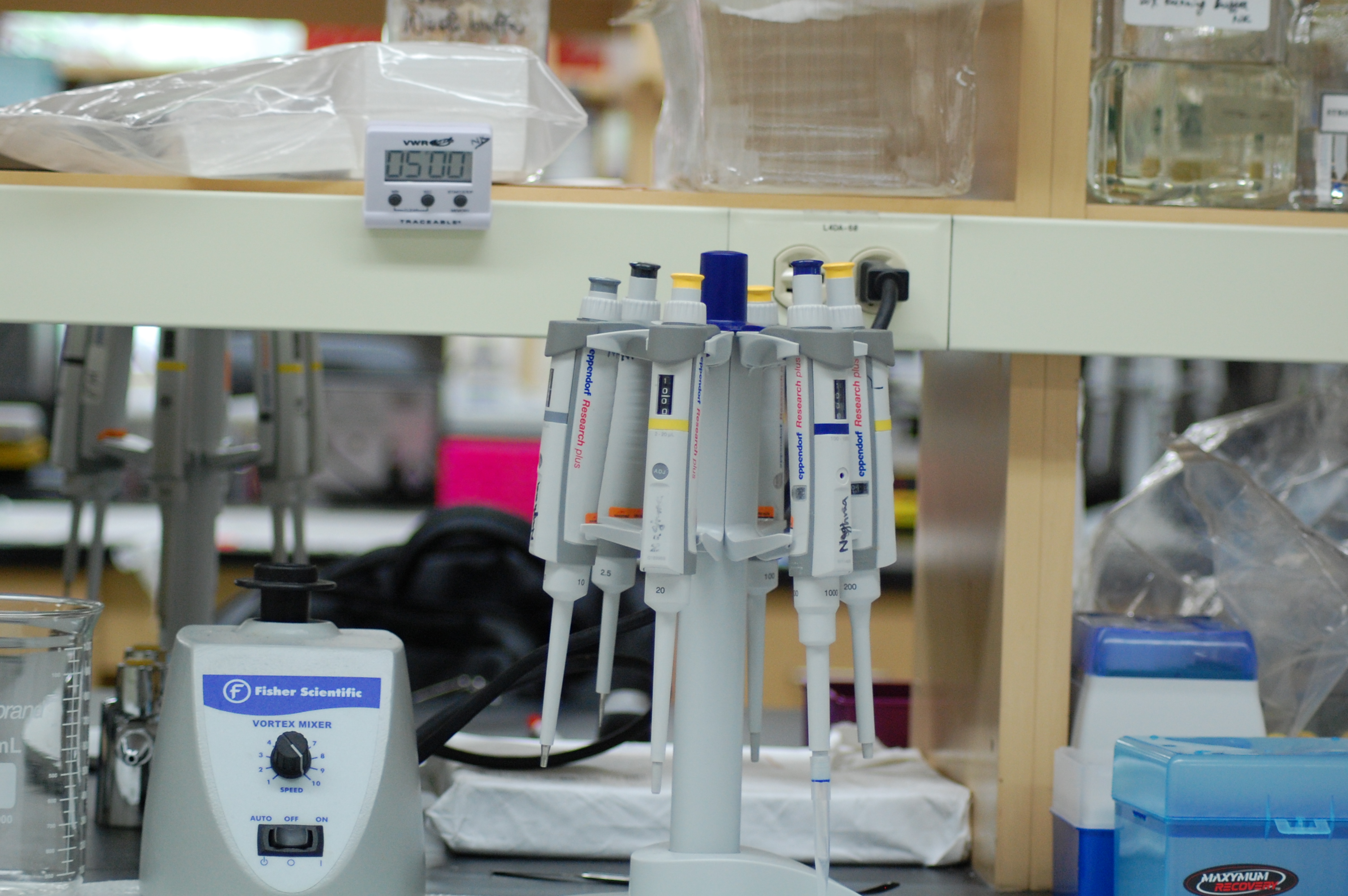 Pipettes in a UWCCC lab