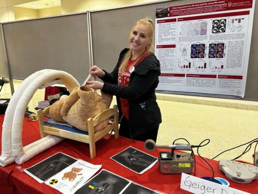 science expeditions - lauren doing demo on stuffed bear