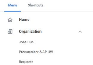 Screenshot of Jobs Hub link