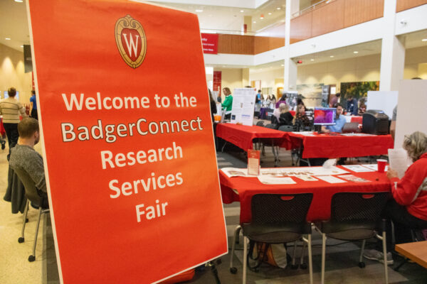 Badger Connect Research Services Fair Sign
